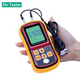 Xin testador digital medidor de espessura ultrassônico testador display lcd metal vidro 1.2-225mm medidor de velocidade sonora 0.1mm resolução - Image 3