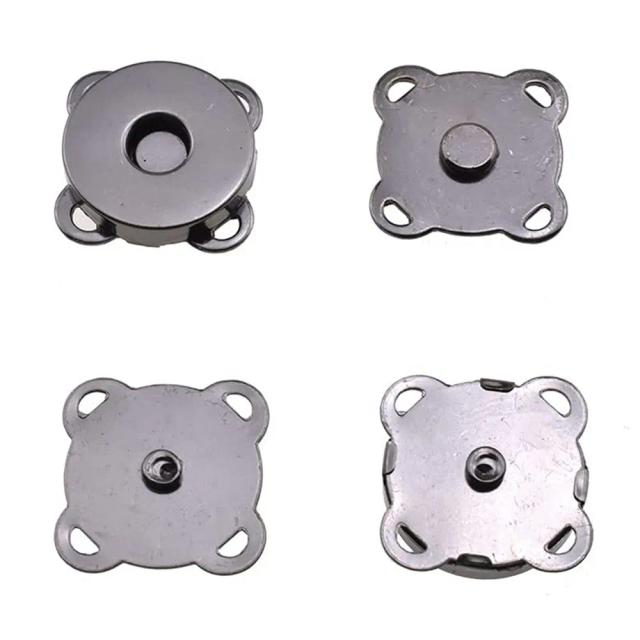 Fechos Magnéticos de Metal Invisíveis para Costura - Kit DIY com 5 Conjuntos de 14mm e 18mm para Roupas e Acessórios