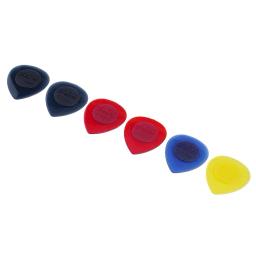 Palhetas de guitarra stubby 1mm 2mm 3mm 6 peças acessórios kit acrílico grandes stubbies grande liberação rápida novo durável prático - Image 1