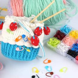 50/100 pces de plástico colorido pinos de segurança tricô marcadores ponto crochê clipes para diy tricô costura artesanato vestuário acessórios - Image 5