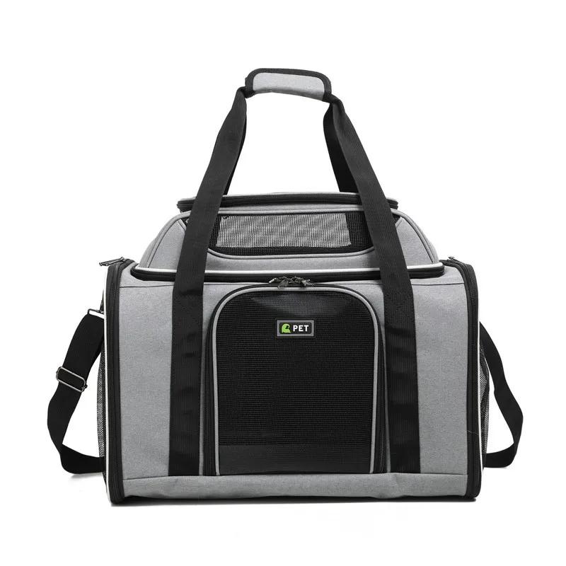 Saco de transporte para animais de estimação, dobrável, portátil, malha, viagem, pequeno, médio, gatos, filhotes, gato - Image 1