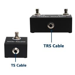 Dual Footswitch para instrumentos eletrônicos, Pedal momentâneo, Muti-efeitos, amplificadores acessórios, TS, TRS Metal - Image 6