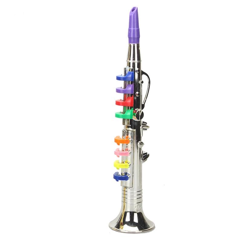 Clarinete de vento e latão para crianças, Instrumentos musicais para crianças, 8 teclas codificadas coloridas, Ensinando canções - Image 1