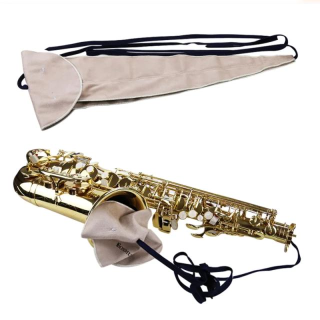 Kit de Limpeza para Saxofone com 3 Peças: Pano, Escova e Ferramenta de Manutenção para Instrumentos Musicais