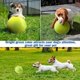 Bola de borracha para o cão mastigar brinquedo, pet acessórios do treinamento, engraçado, tamanho grande, 24cm - Image 5
