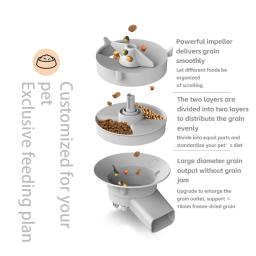 Alimentador automático inteligente para gatos com câmera, Comida seca e Video Dispenser, Gravador de voz, Alimentador automático para cães, 5L Double Bowls - Image 4