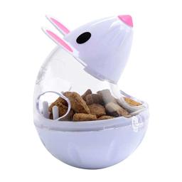 Alimentador interativo do copo do alimento para o gato, Alimentação lenta, Pet Toy Supplies, Bola pequena bonito do rato - Image 4
