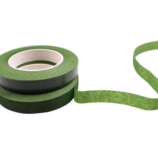 Fita Autoadesiva Verde para Artesanato - 2 Rolos de 30m para Grinaldas e Flores de Seda Artificial