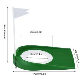 Novo mini placa de colocação de golfe com buraco bandeira interior ao ar livre portátil golfe colocando ajuda treinamento prática casa quintal ferramenta golfe - Image 2