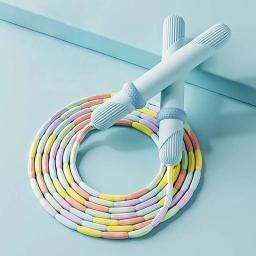 2.8m bambu conjunta pular corda pvc iniciantes adultos crianças macio frisado sem emaranhado segmentado fitness pular corda exercício - Image 1