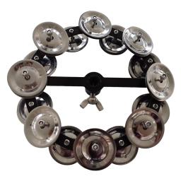 Hi Hat Tambourine Hand Held Percussão Tambor com Double Row Música Ritmo Tambourine Metal Shaker para Concert Party KTV Band Bar - Image 3