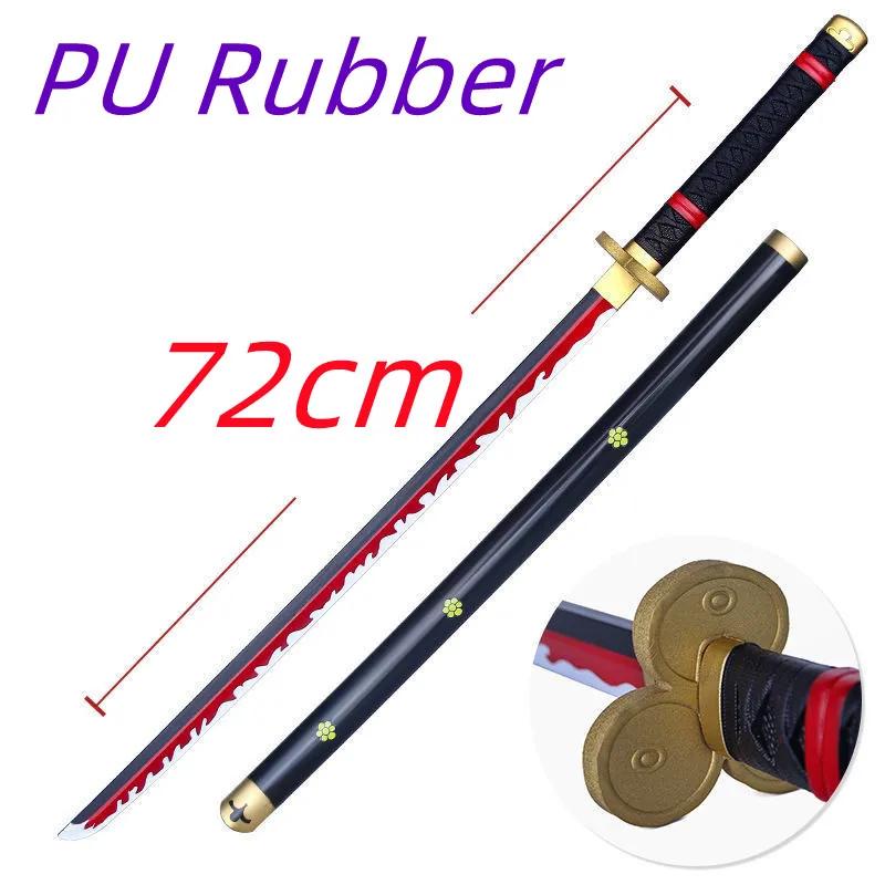 72cm zoro espada cosplay 1:1 anime kozuki oden yamato roxo espada arma katana segurança pu wa michi ichi samurai espada brinquedo - Image 1