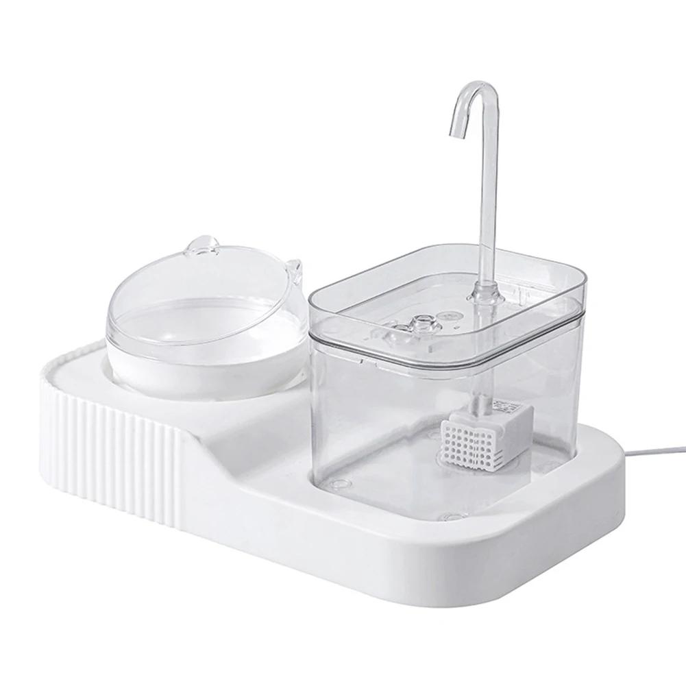 Automático Pet Water Fountain e Food Bowl Set, Mute Drinker, distribuidor elétrico de água, 2 em 1, 1000ml, 33.8oz - Image 1