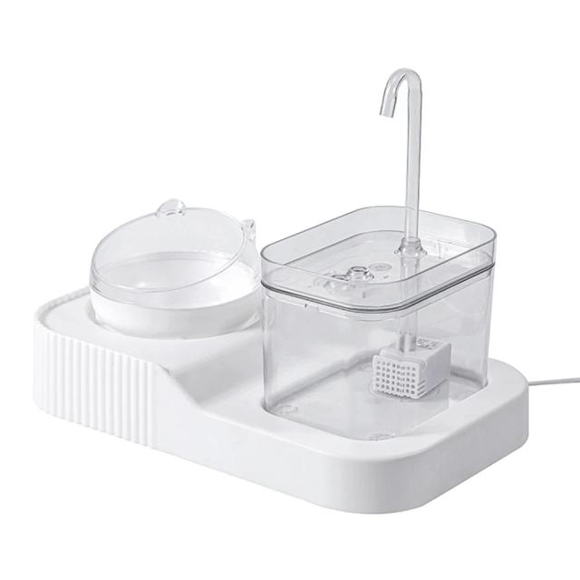 Fonte e Comedouro Automático para Pets com Silêncio, Distribuidor Elétrico de Água 2 em 1, 1000ml e 33.8oz