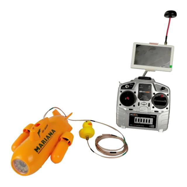 Submarino RC Sem Fio com Câmera Subaquática e Função de Armazenamento via App
