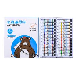 12/24 cor aquarela pintura conjunto iniciante selado tubo 5ml 12ml lavável não-tóxico portátil material da arte do estudante - Image 5