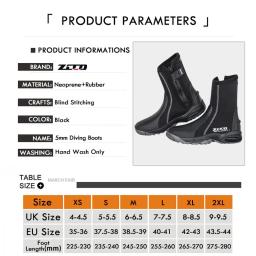 Neoprene Diving Boots for Men, High Upper, Cold Proof, Swimming Shoes for Snorkeling, Surf, Kayak, Vela, Beach Creek, Novo, 5mm, 2023 - Image 6