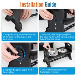 Tigelas antiderrapantes para cães elevadas, Alimentador Pet levantado, Tigela para cães elevada, Comida de gato e água alimentador, Pequeno médio grande cães - Image 5