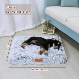 Impermeável memória espuma Pet Bed, Dog Crate Mat, Removível lavável Faux Fur Cover, Ortopédico, Anti-Slip Bottom - Image 1