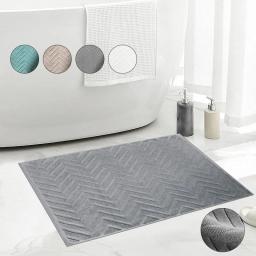 Toalha altamente absorvente do assoalho do algodão, Esteiras do banho para o banheiro, Tapetes macios do banho - Image 1