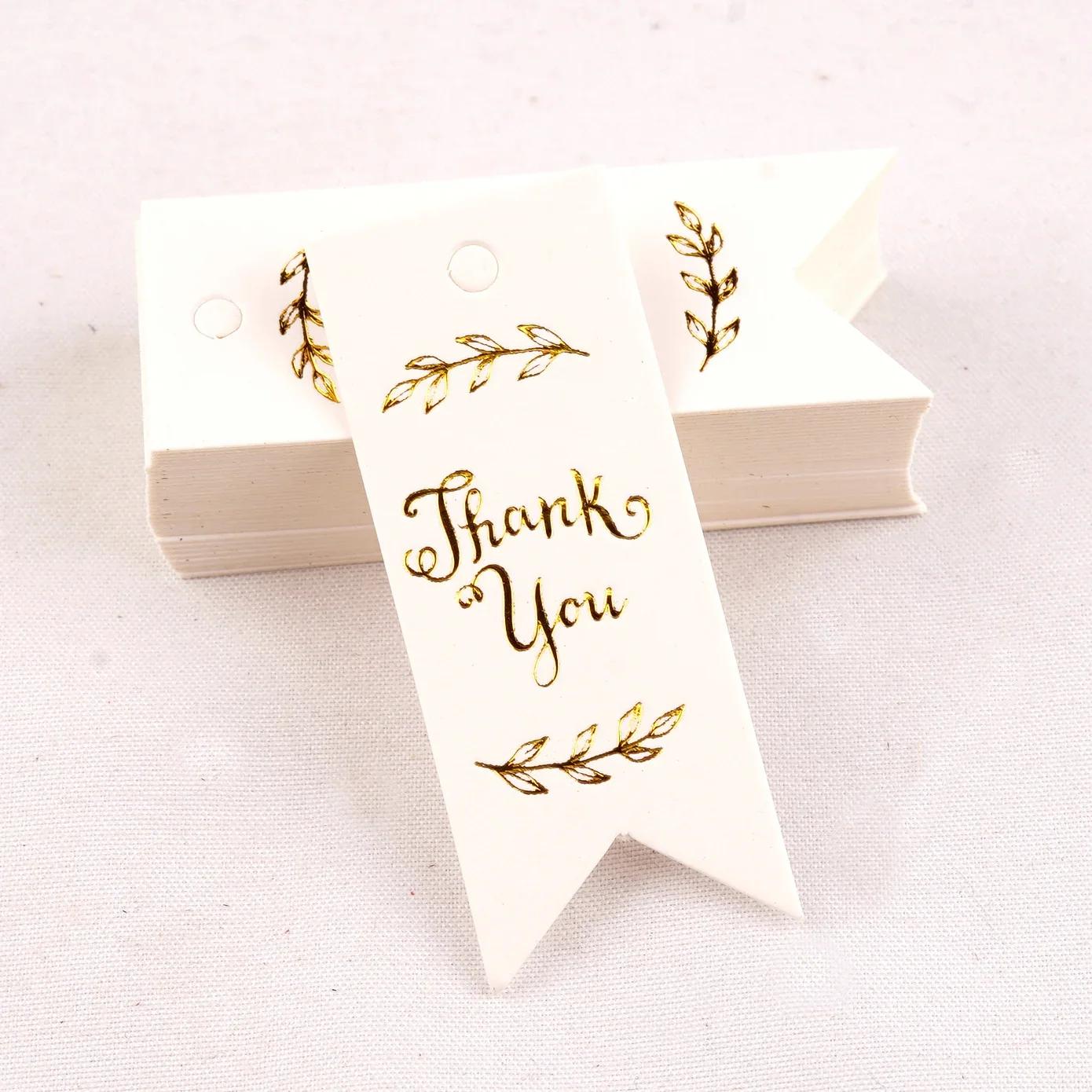 Obrigado Tags para Casamento, Obrigado, Imprimível, Golden Tag, Tag Favor, 100 Pçs/lote - Image 1
