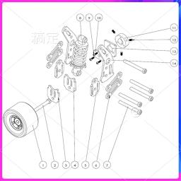 AUU-DIY skate primavera amortecedor traseiro ponte caminhões de skate suspensão 8 Polegada placa longa kit mola suspensão - Image 3