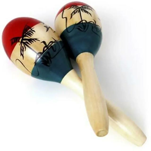 Maracas de Madeira Coloridas para Adultos - Conjunto com 2 Peças para Festas e Eventos de Alta Qualidade e Durabilidade