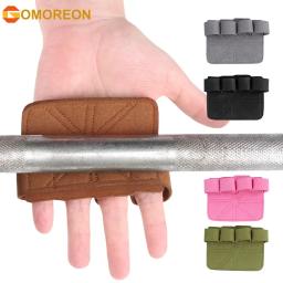 1 par de treino levantamento de peso fitness ginásio barehand luvas, remo antiderrapante calo guarda aperto acolchoado para treinamento cruzado, puxe para cima - Image 1