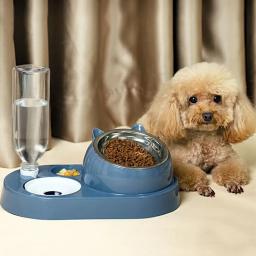 Pet Food Container com Waterer, 2 em 1 Alimentador, Tigela De Gato, Dispensador De Água, Armazenamento Automático De Água, Tigela De Comida De Cachorro - Image 1