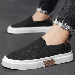 Tênis respirável macio masculino, tênis de caminhada casual, sapatos simples para esportes ao ar livre masculino, estampa de verão, slip-on, 39-44 - Image 2