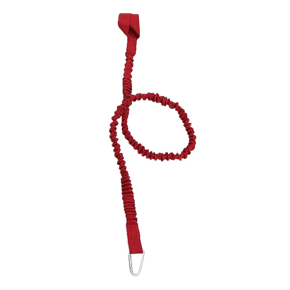 1pc elástica caiaque paddle trela ajustável com gancho de segurança vara de pesca pólo enrolado cordão cordão corda laço acessórios do barco a remo - Image 1