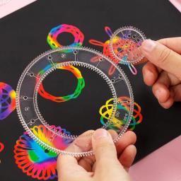 Spirograph Drawing Scratch Painting Toys Set, Engrenagens Interligadas, Rodas, Acessórios Educativos, Brinquedo Educativo - Image 3