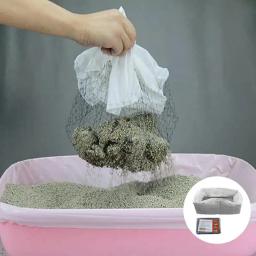 Reutilizáveis Cat Litter Box Liners, Sacos com filtro Net, Drawstring Peneiração, Grosso, 10pcs - Image 4