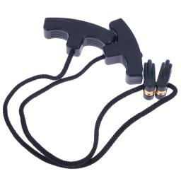1pc Preto Tiro com Arco Besta Dispositivo Cocking Arcos Cruz Corda Cocker Duplo Punho Cordas Crossbow Ferramenta Acessórios - Image 4
