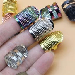 Polegar dedal agulha superior, Conjunto de dedos para uso doméstico, Costura à mão Bordado transversal, Agulha ajustável, 1 conjunto - Image 3
