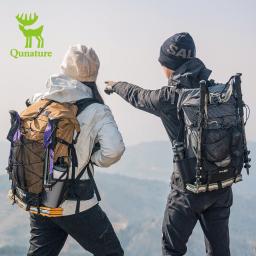 Qunature mochila leve montanhismo caminhadas mochila esporte ao ar livre 30 + 5l respirável resistente ao desgaste saco impermeável - Image 2