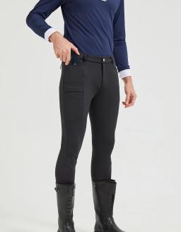 Calças equestres masculinas profissionais de silicone completo antiderrapante calças esportivas de equitação elástica de secagem rápida calças de equitação m - Image 3
