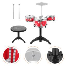 Instrumento de Percussão para Crianças, Jazz Drum Set, 3 Tambores, Brinquedo Educativo, Iniciantes, Montessori, Presente de Aniversário - Image 6