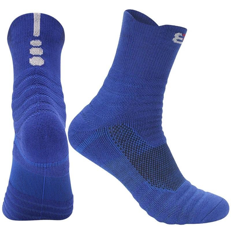 Meias esportivas masculinas almofada absorvente terry toalha basquete ciclismo corrida caminhadas tênis meias para mulher algodão tamanho 31-48 - Image 1