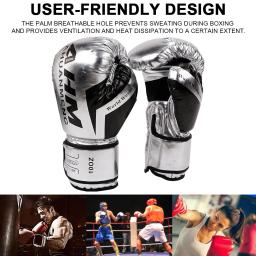 Luvas De Treinamento De Boxe De Couro PU para Adultos e Crianças, Luvas De Treinamento De Esponja, Perfuração Respirável, Suprimentos Esportivos - Image 5