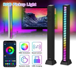 Música rgb controle de som luzes led app controle captador luz ritmo ambiente para o jogo tv do computador do carro luzes decora - Image 4