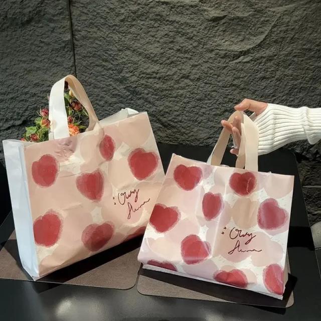 Pacote com 50 Sacos de Plástico Quadrados para Armazenamento e Compras em Estampa Floral - 0,16mm de Grosor para Roupas Femininas