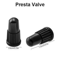 Presta preto válvula tampas, plástico bicicleta poeira pneu, bicicleta Presta, francês válvula tronco tampa para bicicletas de estrada MTB montanha, 10pcs por conjunto - Image 3