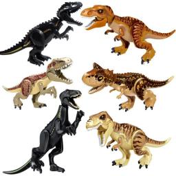 Grande brinquedo de blocos de construção para crianças, quebra-cabeça jurássico DIY, tauron carnívoro, combinação velociraptor, 3-6 anos - Image 1