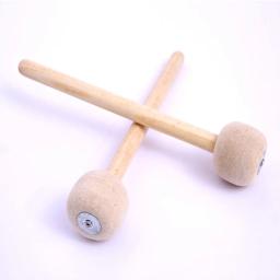 Tambor Varas com Madeira Handle, Felt Marretas Baquetas, Percussão Instrument Acessórios, 1 Par - Image 2