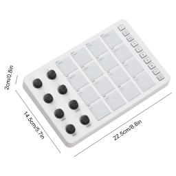 M-VAVE-Pad controlador MIDI sem fio, teclado de percussão adequado, USB-C Interface, design portátil, pequeno Midi Pad para iniciantes - Image 5