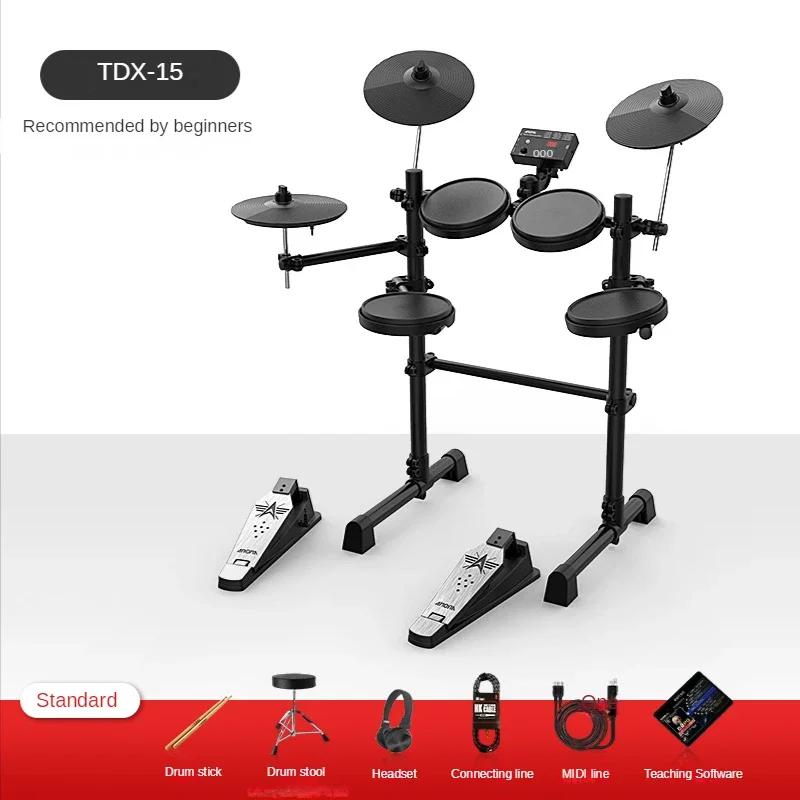 Conjunto de Bateria Midi para Adultos, Digital Pad, Bateria Eletrônica, Controlador de Pratos, Instrumento de Bateria Profissional - Image 1