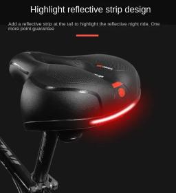 Sela de bicicleta respirável oca para homens e mulheres, MTB Road Bike Saddle, amortecedor confortável, assento de bicicleta, aviso de segurança - Image 3