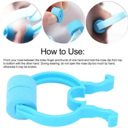 Clipe de nariz pequeno azul braçadeira de nariz clipes nasais natação nariz pinça à prova dwaterproof água nariz enfeites clipe para crianças e adultos - Image 5