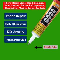 Super Forte Multipurpose Cola Líquida, Adesivo para Artesanato Jóias, Cristal Rhinestone, Fix DIY, Vidro Tela Do Telefone, Unha Gel, E8000, 50ml - Image 6